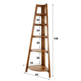 Eckregal Jess DH Interior Akazie LxBxH 135x50x12 Akazienholz Weiße Fotogrößenangabe