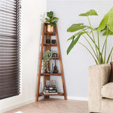 Eckregal Jess DH Interior Akazie LxBxH 135x50x12 Akazienholz Stimmungsvolles Foto diagonale Vorderansicht