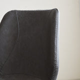 Barhocker Schönes Kunstleder Dimehouse Anthrazit LxBxH 82x54x52 Kunstleder Stimmungsvolles Fotodetail