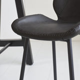 Barhocker Schönes Kunstleder Dimehouse Anthrazit LxBxH 82x54x52 Kunstleder Stimmungsvolles Fotodetail