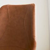Barhocker Schönes Kunstleder Dimehouse Cognac LxBxH 84x54x52 Kunstleder Stimmungsvolles Fotodetail