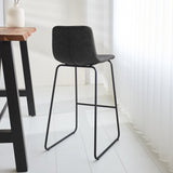 Barhocker Brentt Dimehouse Anthrazit LxBxH 84x60x49 Mikrofaser Stimmungsvolle Fotodiagonale Rückansicht