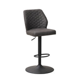 Barhocker Grizzly Dimehouse Anthrazit LxBxH 65x56x52 Mikrofaser Weißes Foto diagonale Vorderansicht