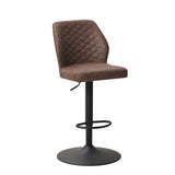 Barhocker Grizzly Dimehouse Taupe LxBxH 65x56x52 Mikrofaser Weißes Foto diagonale Vorderansicht