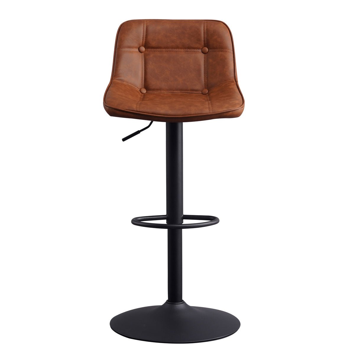 Barhocker Jason Dimehouse Cognac LxBxH 82x52x39 Kunstleder Weißes Foto Vorderansicht