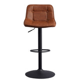 Barhocker Jason Dimehouse Cognac LxBxH 82x52x39 Kunstleder Weißes Foto Vorderansicht