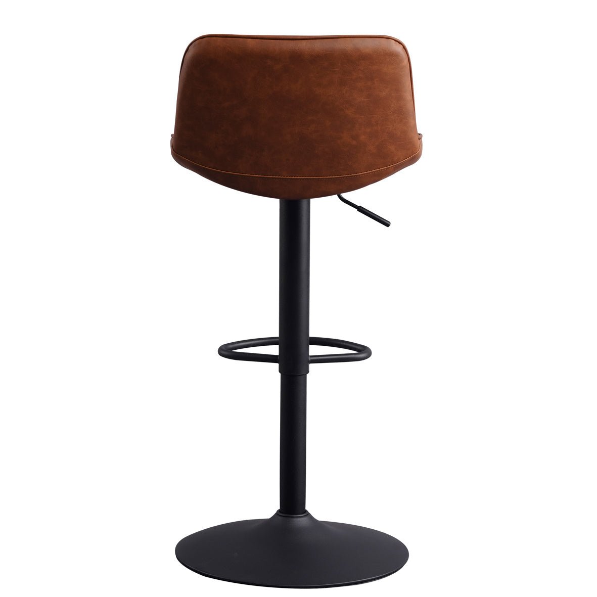 Barhocker Jason Dimehouse Cognac LxBxH 82x52x39 Kunstleder Weißes Foto diagonale Rückansicht