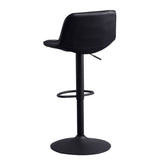 Barhocker Jason Dimehouse Schwarz LxBxH 82x52x39 Kunstleder Weißes Foto diagonale Rückansicht