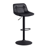 Barhocker Jason Dimehouse Schwarz LxBxH 82x52x39 Kunstleder Weißes Foto diagonale Vorderansicht