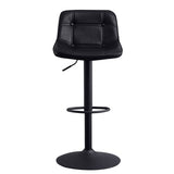 Barhocker Jason Dimehouse Schwarz LxBxH 82x52x39 Kunstleder Weißes Foto Vorderansicht