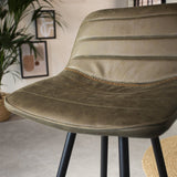 Barhocker Kenton Dimehouse Grün LxBxH 84x54x49 Mikrofaser Stimmungsvolles Fotodetail