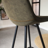 Barhocker Kenton Dimehouse Grün LxBxH 84x54x49 Mikrofaser Stimmungsvolles Fotodetail