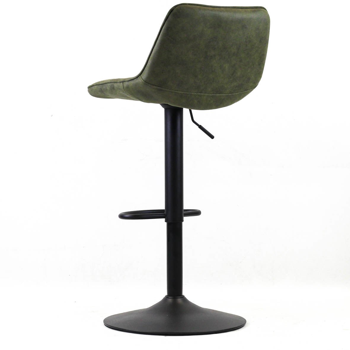 Barhocker Keston Dimehouse Grün LxBxH 82x52x39 Mikrofaser Weißes Foto diagonale Rückansicht