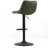Barhocker Keston Dimehouse Grün LxBxH 82x52x39 Mikrofaser Weißes Foto diagonale Rückansicht