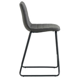 Barhocker Mark Kunstleder Dimehouse Anthrazit LxBxH 79x65x54 Kunstleder Weißes Foto Seitenansicht