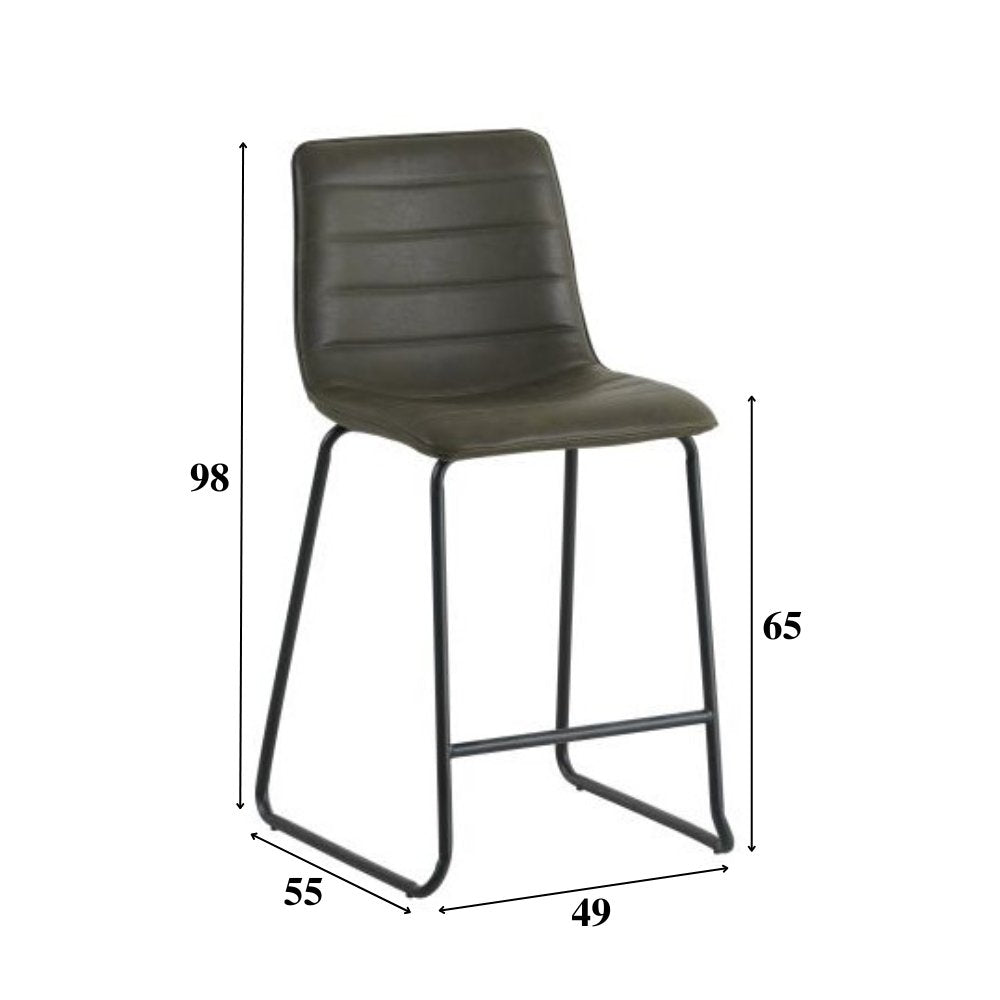 Barhocker Mark Kunstleder Dimehouse Schwarz LxBxH 79x65x54 Kunstleder Weiße Fotogrößenangabe