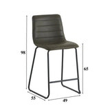 Barhocker Mark Kunstleder Dimehouse Schwarz LxBxH 79x65x54 Kunstleder Weiße Fotogrößenangabe