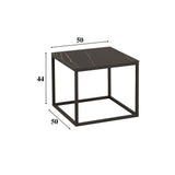 Beistelltisch Fien Dimehouse Schwarz LxBxH 63x63x10 Gesinterter Stein Weiße Fotogrößenangabe