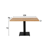 Esstisch Bistrotisch Rechteck Dimehouse Braun LxBxH 126x76x7 Mangoholz Weiße Fotogrößenangabe