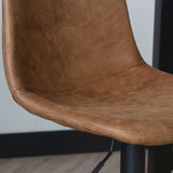 Barhocker Boran Dimehouse Cognac LxBxH 55x54x53 Öko-Leder Stimmungsvolles Fotodetail