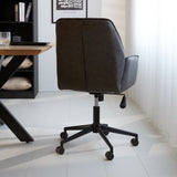 Bürostuhl Novan Dimehouse Anthrazit LxBxH 72x63x58 Stoff Stimmungsvolle Fotodiagonale Rückansicht