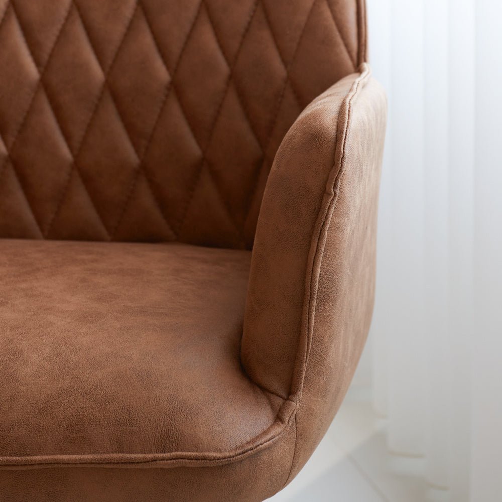 Bürostuhl Novan Dimehouse Cognac LxBxH 72x63x58 Stoff Stimmungsvolles Fotodetail