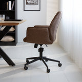 Bürostuhl Novan Dimehouse Taupe LxBxH 72x63x58 Stoff Stimmungsvolle Foto-Seitenansicht