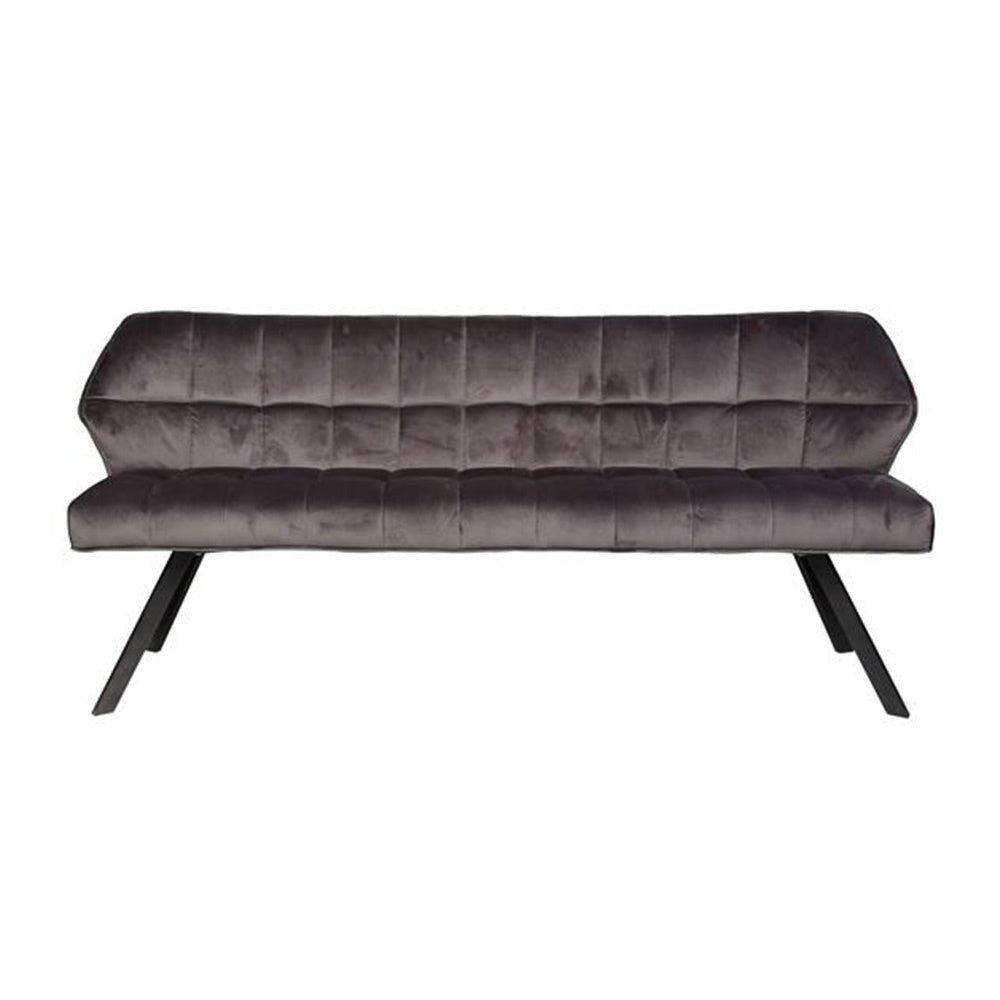 Esszimmerbank Romy DH Interior Anthrazit LxBxH 196x81x58 Samt Weißes Foto von vorne