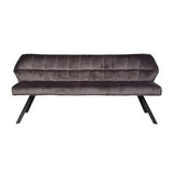 Esszimmerbank Romy DH Interior Anthrazit LxBxH 196x81x58 Samt Weißes Foto von vorne