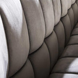 Esszimmerbank Romy DH Interior Anthrazit LxBxH 196x81x58 Samt Stimmungsvolles Foto diagonal von vorne