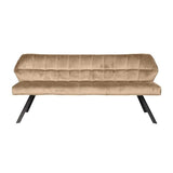 Esszimmerbank Romy DH Interior Champagner LxBxH 190x60x48 Samt Weißes Foto von vorne