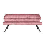 Esszimmerbank Romy DH Interior Pink LxBxH 197x82x59 Samt Weißes Foto von vorne