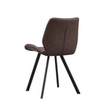 Esszimmerstuhl Barry Dimehouse Taupe LxBxH 69x66x48 Kunstleder Weißes Foto diagonale Rückansicht