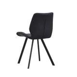 Esszimmerstuhl Barry Dimehouse Schwarz LxBxH 69x66x48 Kunstleder Weißfoto schräg von hinten