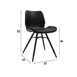 Esszimmerstuhl Schönes Kunstleder Dimehouse Schwarz LxBxH 72x68x50 Kunstleder Weiße Fotogrößenangabe