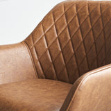 Esszimmerstuhl Cara Dimehouse Cognac LxBxH 78x65x57 Kunstleder Stimmungsvolles Fotodetail