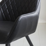Esszimmerstuhl Cara Dimehouse Schwarz LxBxH 78x65x57 Kunstleder Stimmungsvolles Fotodetail