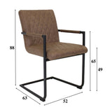 Esszimmerstuhl Dean Dimehouse Taupe LxBxH 70x58x57 Stoff Weißfoto Maßangabe