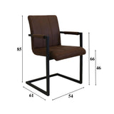 Esszimmerstuhl Jackson Dimehouse Braun LxBxH 71x58x54 Stoff Weißfoto Größenangabe