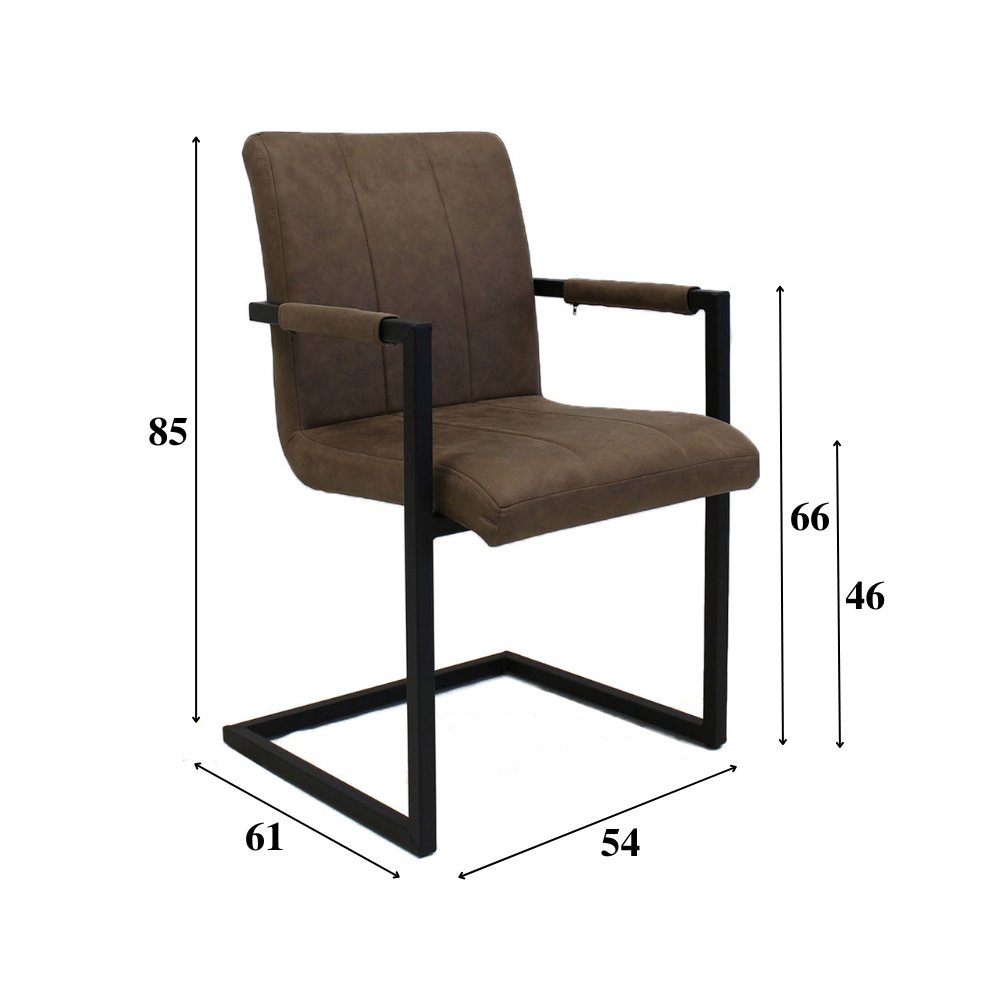 Esszimmerstuhl Jackson Dimehouse Taupe LxBxH 71x58x54 Stoff Weißfoto Größenangabe