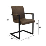 Esszimmerstuhl Jackson Dimehouse Taupe LxBxH 71x58x54 Stoff Weißfoto Größenangabe