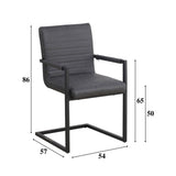 Esszimmerstuhl Kuba Dimehouse Anthrazit LxBxH 71x59x58 Kunstleder Weiße Fotogrößenangabe