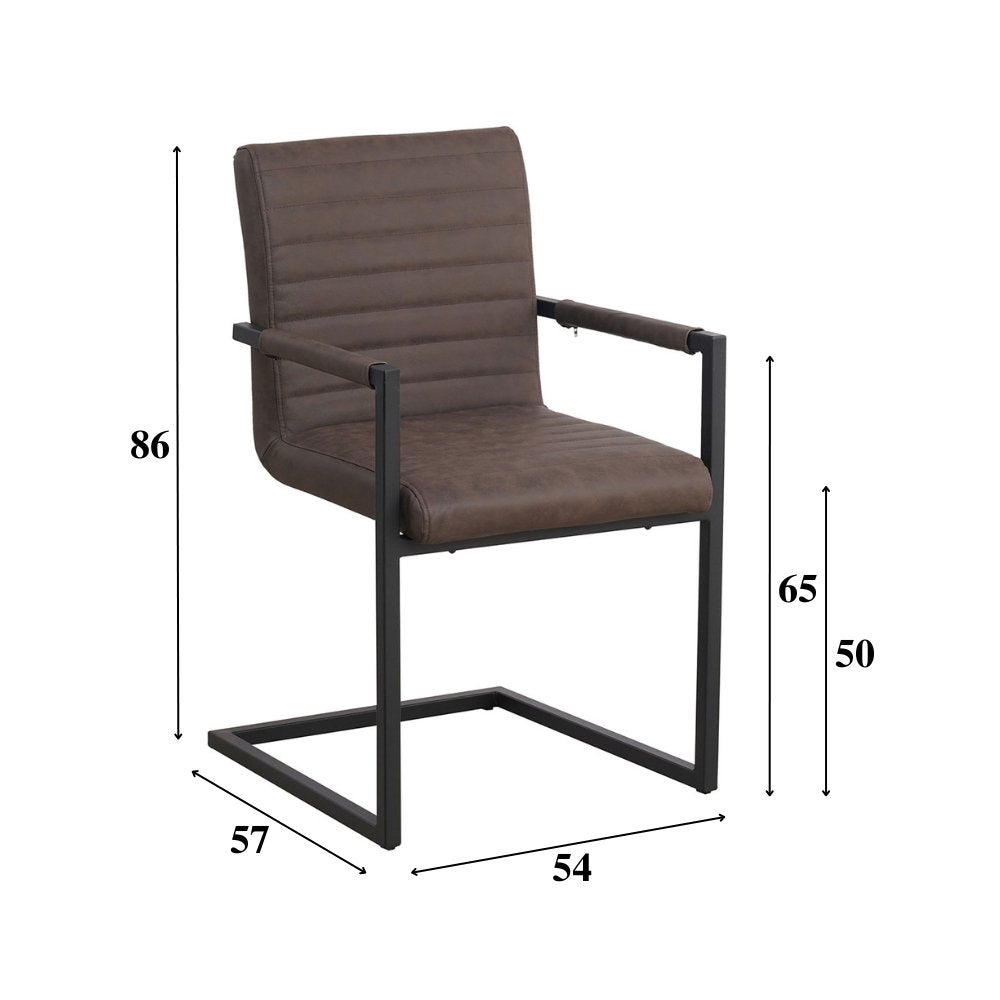 Esszimmerstuhl Kuba Dimehouse Taupe LxBxH 71x59x58 Kunstleder Weißfoto Maßangabe