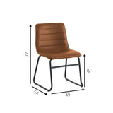 Esszimmerstuhl Mark Dimehouse Cognac LxBxH 74x56x54 Kunstleder Weiße Fotogrößenangabe