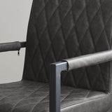 Esszimmerstuhl Ruben Dimehouse Anthrazit LxBxH 71x59x58 Kunstleder Stimmungsfoto Detail