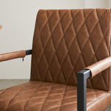 Esszimmerstuhl Ruben Dimehouse Cognac LxBxH 71x59x58 Kunstleder Ambienteaufnahme Detail