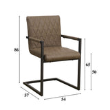 Esszimmerstuhl Ruben Dimehouse Taupe LxBxH 71x59x58 Kunstleder Weißfoto Maßangabe