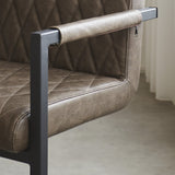 Esszimmerstuhl Ruben Dimehouse Taupe LxBxH 71x59x58 Kunstleder Stimmungsfoto Detail