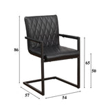 Esszimmerstuhl Ruben Dimehouse Schwarz LxBxH 71x59x58 Kunstleder Weiße Fotogrößenangabe