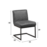 Esszimmerstuhl Nathan Dimehouse Anthrazit LxBxH 75x62x56 Stoff Weiß Fotogrößenangabe